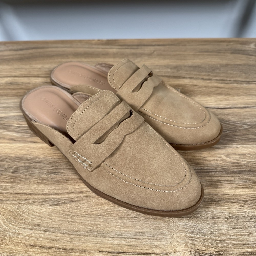 Cynthia Rowley Prescott Mules Beige Slide‎ On Size 8.5 NWOT New